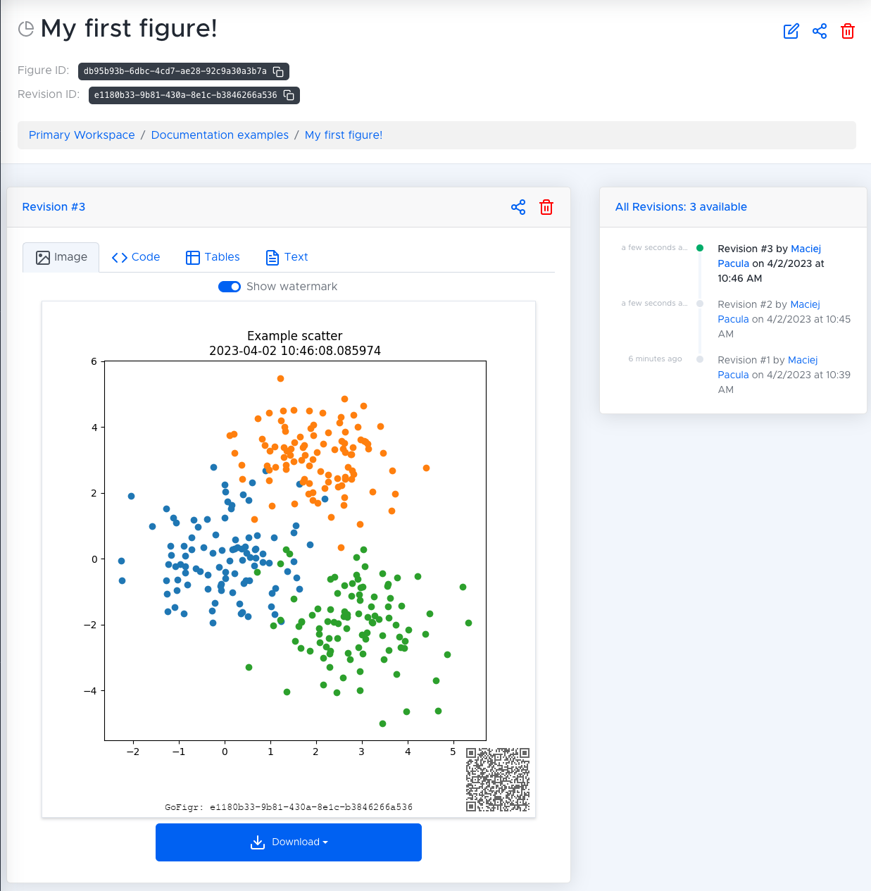 Figure revisions in the Web App